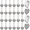 SOFPLATE 100Pcs Tibetan Style Alloy Heart Glue-on Flat Pad Pendant Bails FIND-SP0001-85-1