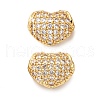 Brass Micro Pave Cubic Zirconia Beads KK-F895-05G-1