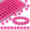 80Pcs Round Silicone Focal Beads SIL-SZ0001-24-34-1