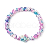 Synthetic Dyed Turquoise Beaded Stretch Bracelets for Women Men BJEW-JB11549-02-2