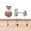 Tarnish Resistant 304 Stainless Steel Stud Earrings EJEW-F227-17P-2