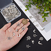 Unicraftale 120Pcs 12 Styles Tibetan Style Alloy Pendants TIBEP-UN0001-21-2