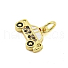 Rack Plating Brass Micro Pave Cubic Zirconia Pendants KK-U021-05G-2