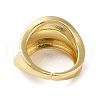Rack Plating Brass Twist Open Cuff Rings RJEW-E290-04G-3