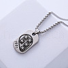 Punk Style Stainless Steel Rectangle Pendant Necklaces MC4347-5