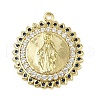 Brass Micro Pave Cubic Zirconia Pendants KK-M322-37G-1
