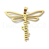304 Stainless Steel Pendants STAS-C097-09G-1