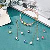 Olycraft 100Pcs 10 Colors Handmade Luminous Inner Flower Lampwork Beads LAMP-OC0001-57-6