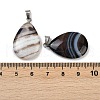 Dyed Natural Banded Agate Pendants G-G202-09C-3