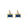 S925 Sterling Silver Rectangle Stud Earrings SC5320-4-1