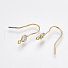 Brass Earring Hooks X-KK-T038-249G-2
