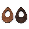 Natural Wenge Wood Pendants WOOD-T023-58A-01-2