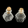 Hexagon Glass Bottle for Bead Containers X1-AJEW-R045-03-2