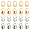 BENECREAT 20Pcs 2 Colors Alloy Bead Tips FIND-BC0005-48-1