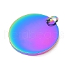 Ion Plating(IP) 304 Stainless Steel Pendants STAS-I311-32H-RC-2