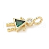 Brass Micro Pave Cubic Zirconia Pendants ZIRC-I356-17G-B09-2