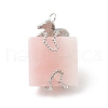 Natural Rose Quartz Pendants G-G870-13P-04-2