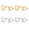Unicraftale 8Pcs 2 Colors 304 Stainless Steel Spring Ring Clasps STAS-UN0053-82-1