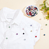 WADORN 120Pcs 12 Colors 1-Hole Plastic Imitation Pearls Shank Buttons BUTT-WR0001-16-4