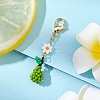 Glass Seed Beaded Fruits Pendant Decorations HJEW-MZ00153-2