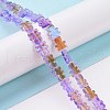 Transparent Electroplate Glass Beads Strands GLAA-F122-05C-2