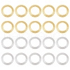 BENECREAT 20Pcs 2 Colors Brass Linking Rings KK-BC0012-90-1