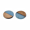 Resin & Walnut Wood Pendants RESI-S358-02B-09-3