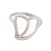 Non-Tarnish Hollow Heart 304 Stainless Steel Finger Rings for Women RJEW-S414-02B-P-2