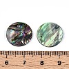 Natural Paua Shell Disc Charms SHEL-ZX010-06-A-3