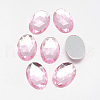 Acrylic Rhinestone Flat Back Cabochons X-GACR-Q011-13x18-06-1