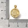 Brass Micro Pave Cubic Zirconia Charms KK-S517-03G-3