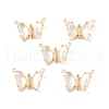 Brass Micro Pave Clear Cubic Zirconia Pendants KK-E068-VF242-4
