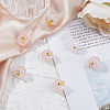 FIBLOOM 8Pcs Natural Rose Quartz Teacher Apple Charms G-FI0001-26-4