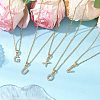 26Pcs Alloy Rhinestone Pendant Necklaces NJEW-JN05244-2
