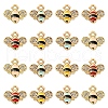 40Pcs 4 Colors Alloy Enamel Pendants ENAM-CJ0002-52-3