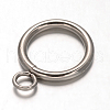 Tarnish Resistant Ring 304 Stainless Steel Pendants STAS-F075-P17B-2