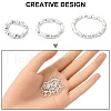 90Pcs 3 Styles Iron Closed Jump Rings IFIN-YW0003-36-2