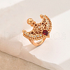 Vintage Geometric Luxury Brass Pave Cubic Zirconia Rings for Women YN4065-4-1