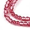 Baking Painted Transparent Glass Beads Strands DGLA-N011-4mm-06-3