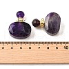Natural Mixed Stone Perfume Bottle Pendants G-L623-07G-4