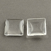 Transparent Glass Square Cabochons GGLA-S022-10mm-1