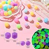 Luminous 56pcs 28 Color Round Food Grade Silicone Beads SIL-CJ0001-31-2