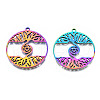 Ion Plating(IP) 201 Stainless Steel Pendants STAS-N098-041P-2
