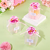 Clear PVC Candy Gift Packaging Boxes with Ribbon & Artificial Flower CON-TAC0001-20A-7