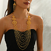 Alloy Heart Multilayer Necklace & Earrings Set for Women's Banquet FY9686-3