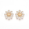 Brass Micro Pave Cubic Zirconia Pendants ZIRC-T016-20-1