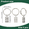 HOBBIESAY 5Pcs 5 Styles Zinc Alloy Pendants Keychians FIND-HY0004-10-2
