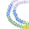 Transparent Electroplate Glass Beads Strands GLAA-YW0002-F01-2