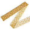 4M Iron on/Sew on Polyester Flower Lace Ribbon OCOR-WH0088-48B-1
