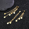 Brass Tassel Stud Earrings CO5306-3